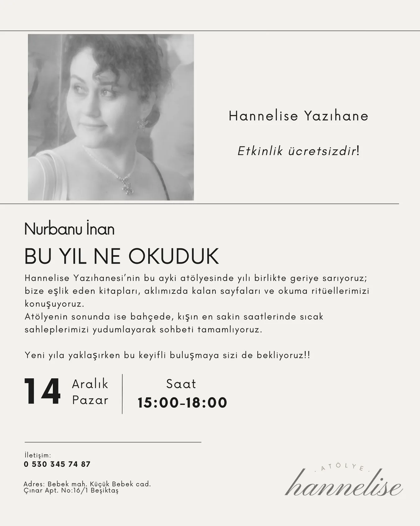 Bu Yıl Ne Okuduk? etkinliğinden bir anı