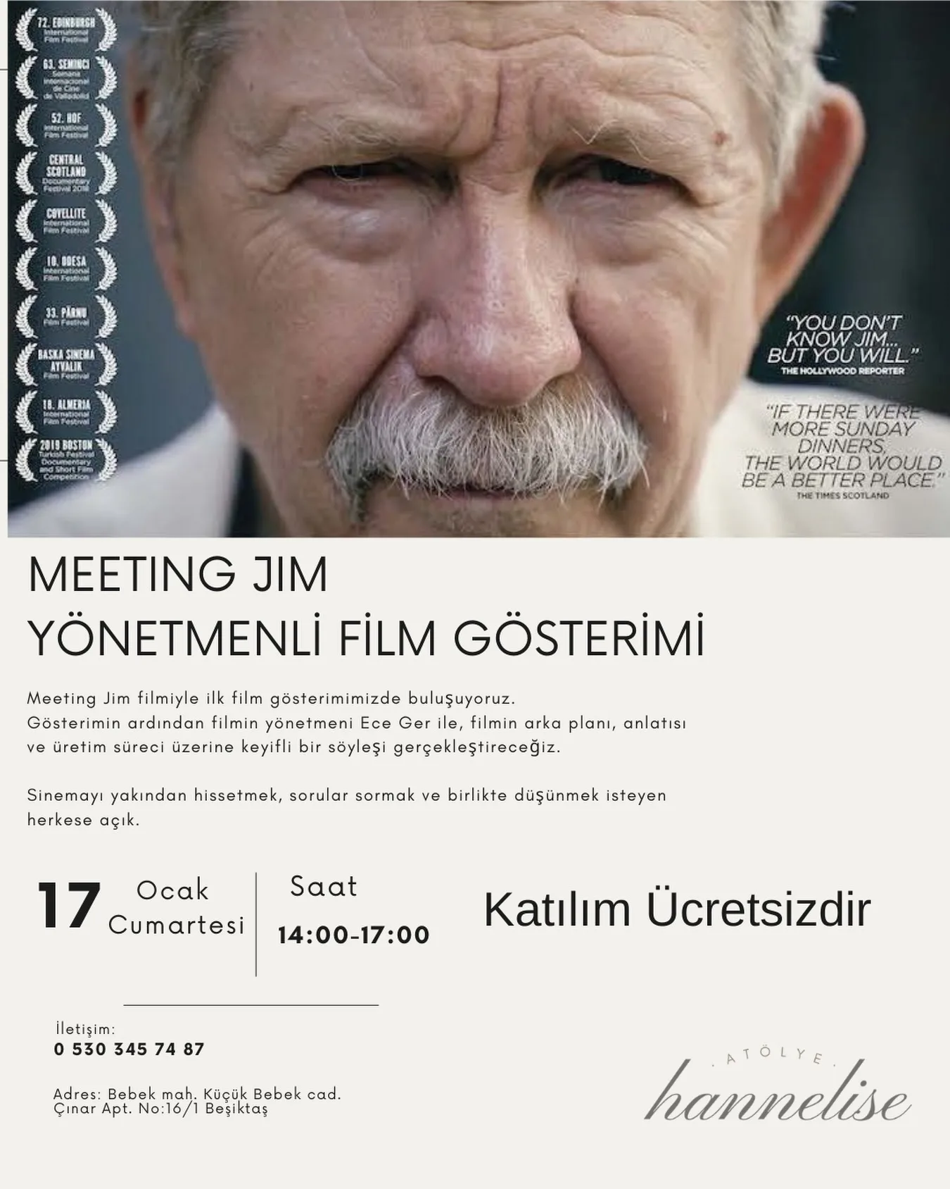 Meeting Jim: Yönetmenli Film Gösterimi etkinliğinden bir anı