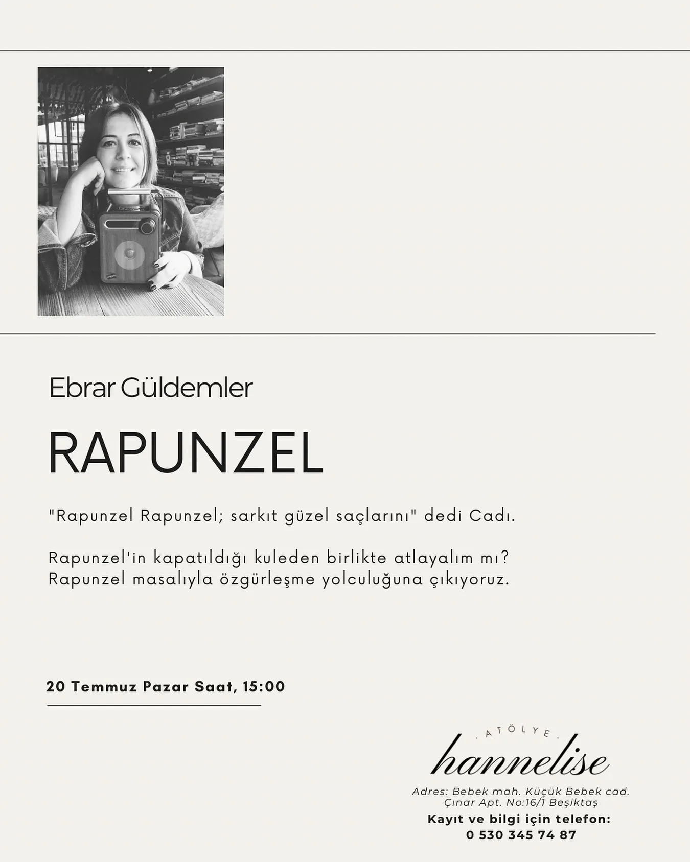 Rapunzel etkinliğinden bir anı