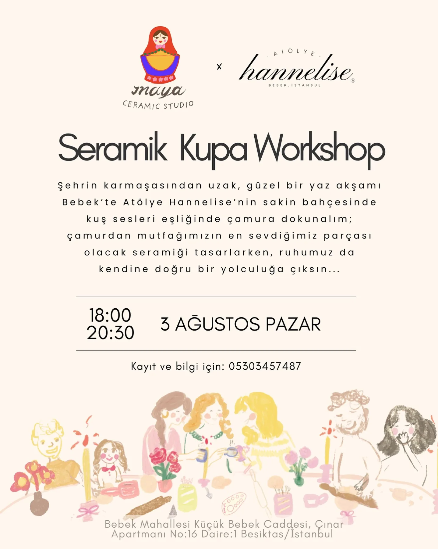Seramik Kupa Workshop etkinliğinden bir anı