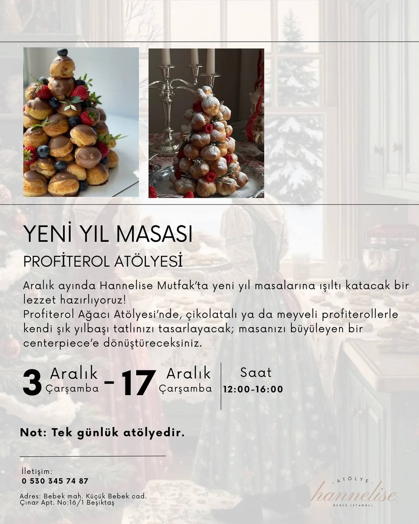 Profiterol Atölyesi etkinliğinden bir anı