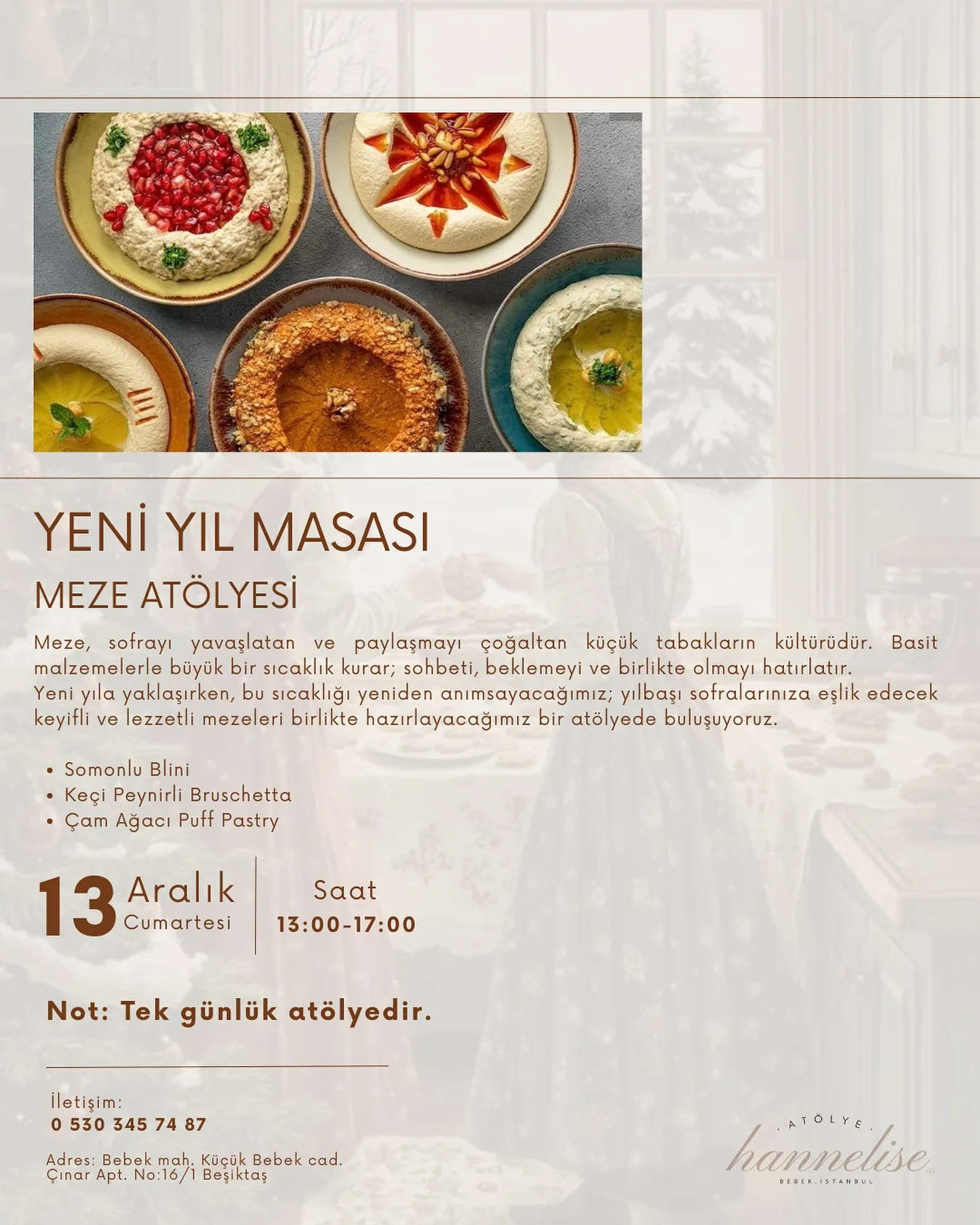 Yeni Yıl Masası: Meze Atölyesi etkinliğinden bir anı